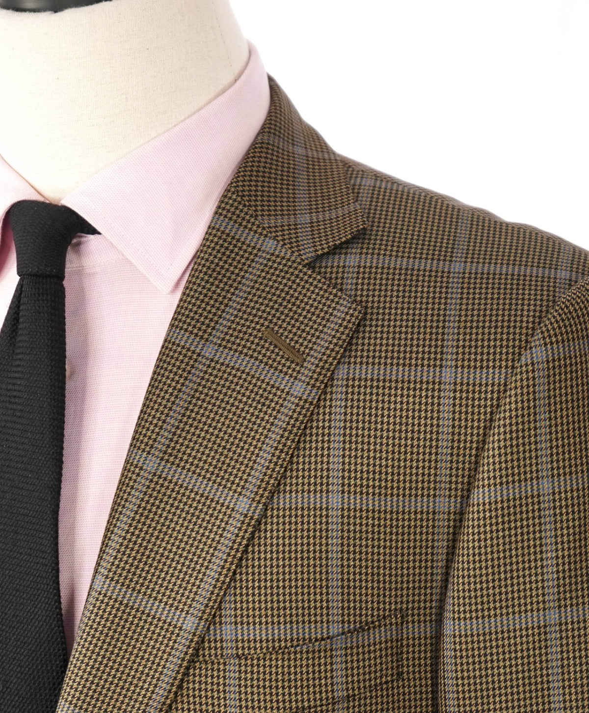 ZEGNA - Green/Brown Windowpane TROFEO SILK Blazer - 44R