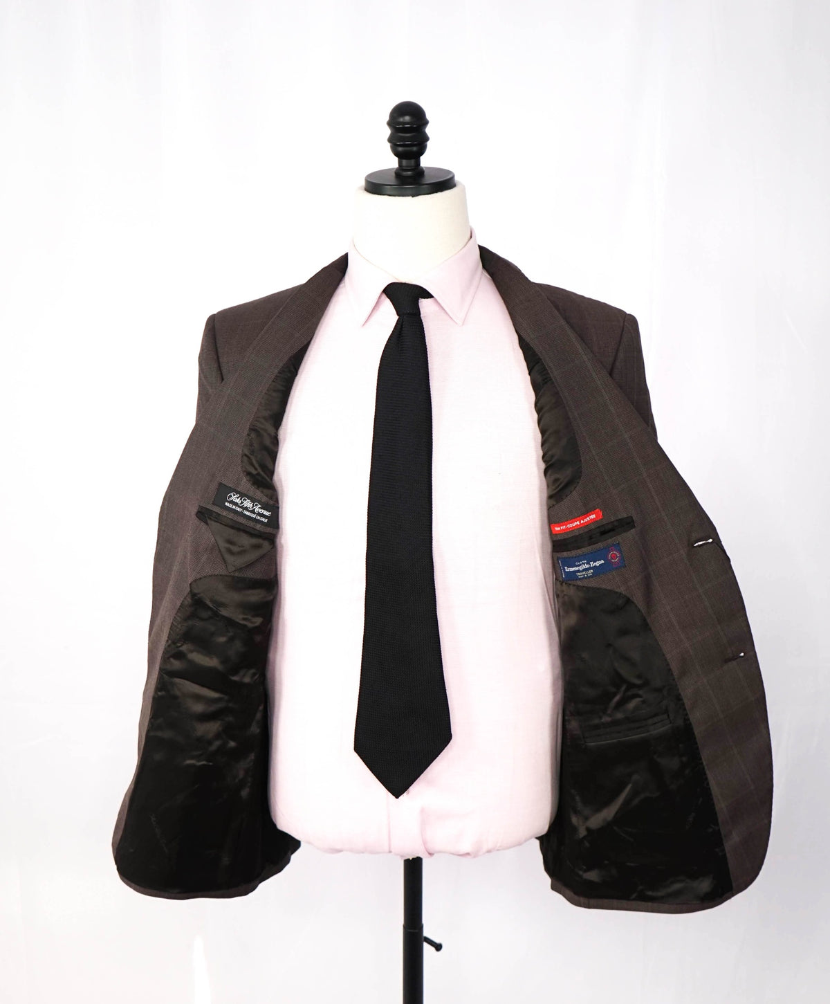 $1,295 ZEGNA For SFA - Traveller Wool/Silk Brown Blazer - 40S