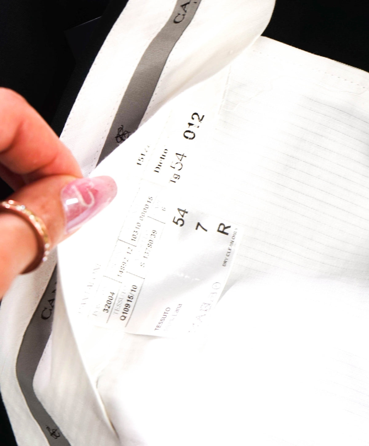 $475 CANALI - Black Wool Tuxedo Pants - 38W