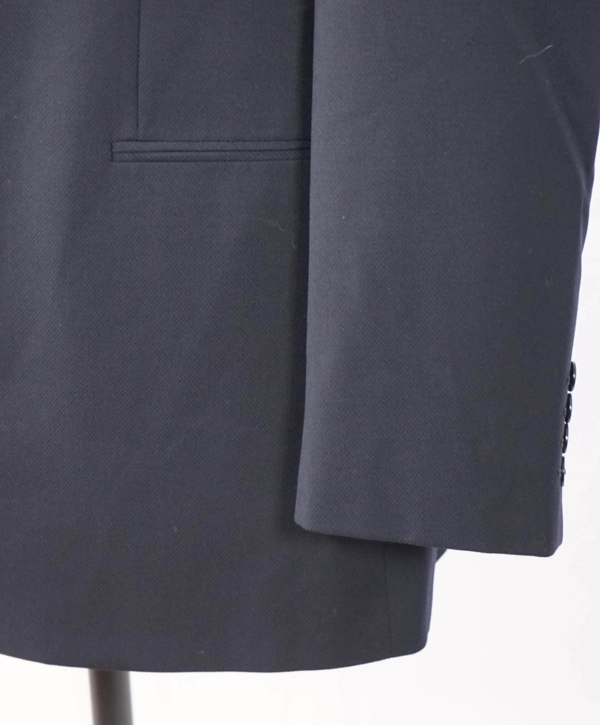 $1,595 ARMANI COLLEZIONI - Navy Blue Textured Wool Blazer - 46L