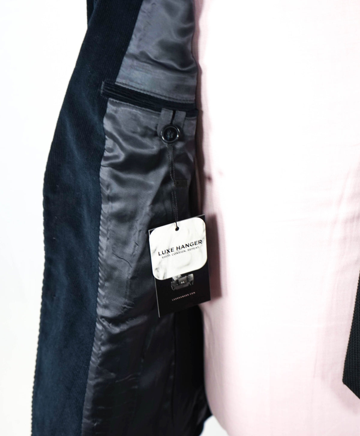 $795 OFFICINE GENERALE - Navy Blue Corduroy Blazer - 38