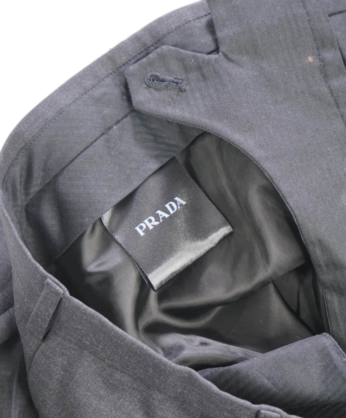 $1,850 PRADA - Dark Gray 140's Wool Pants - 38W