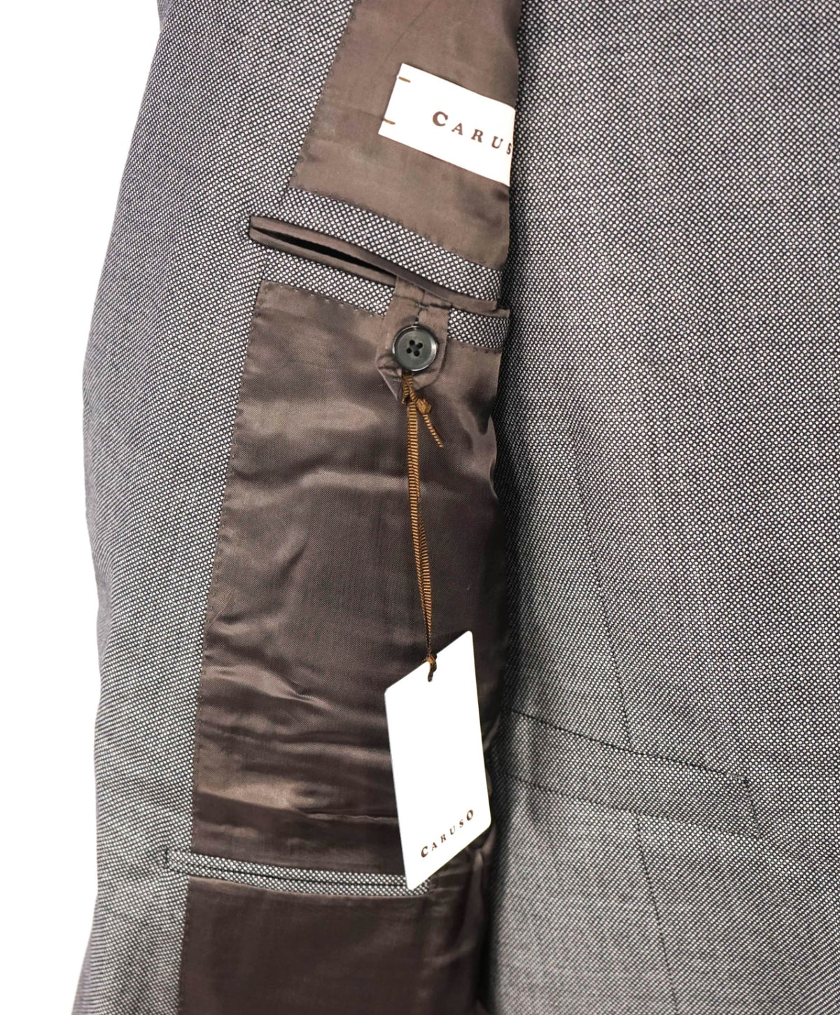 $2,965 CARUSO - Gray Superfine 120's Wool 3-Piece Suit - 44R