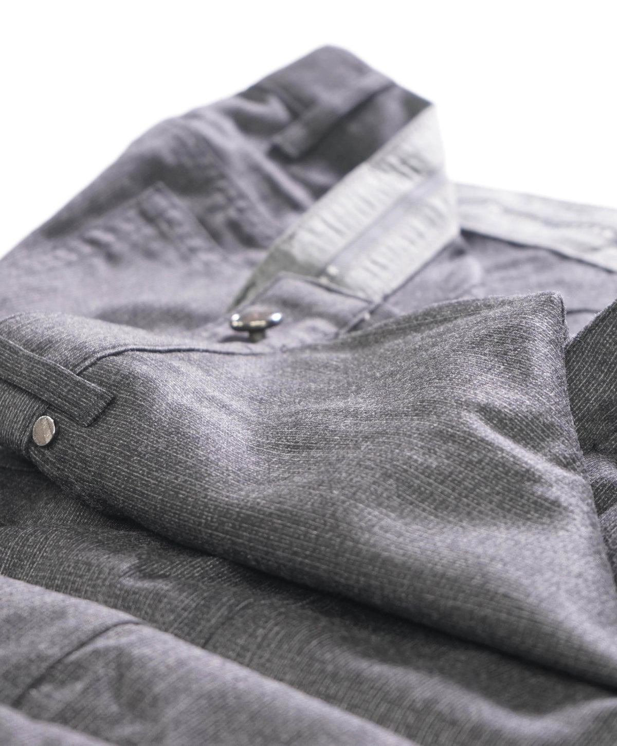 $695 ZEGNA - Dark Grey 5-Pocket Flannel Wool Pants - 40W