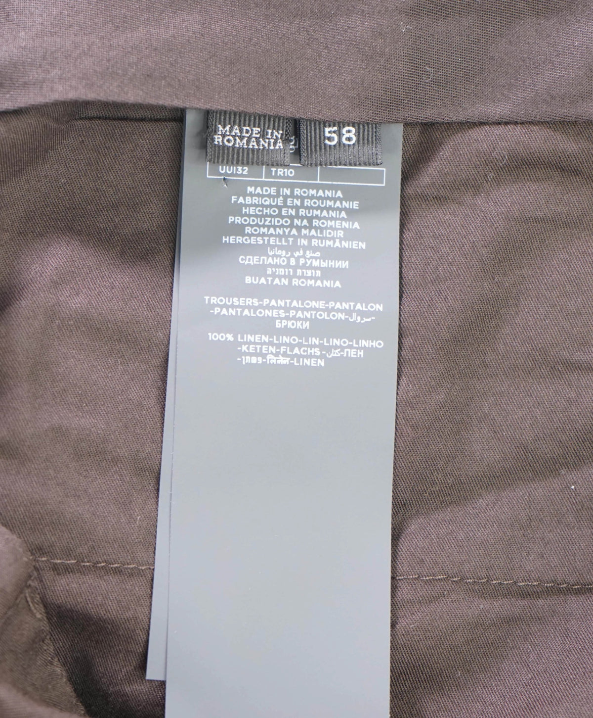 $895 ZEGNA - Dark Gray PURE LINEN Pants - 41W