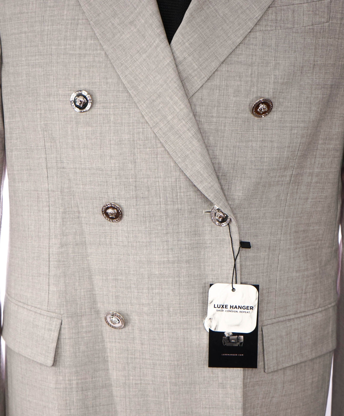 $2,825 VERSACE - Gray MEDUSA BUTTON Blazer NWD - 40R