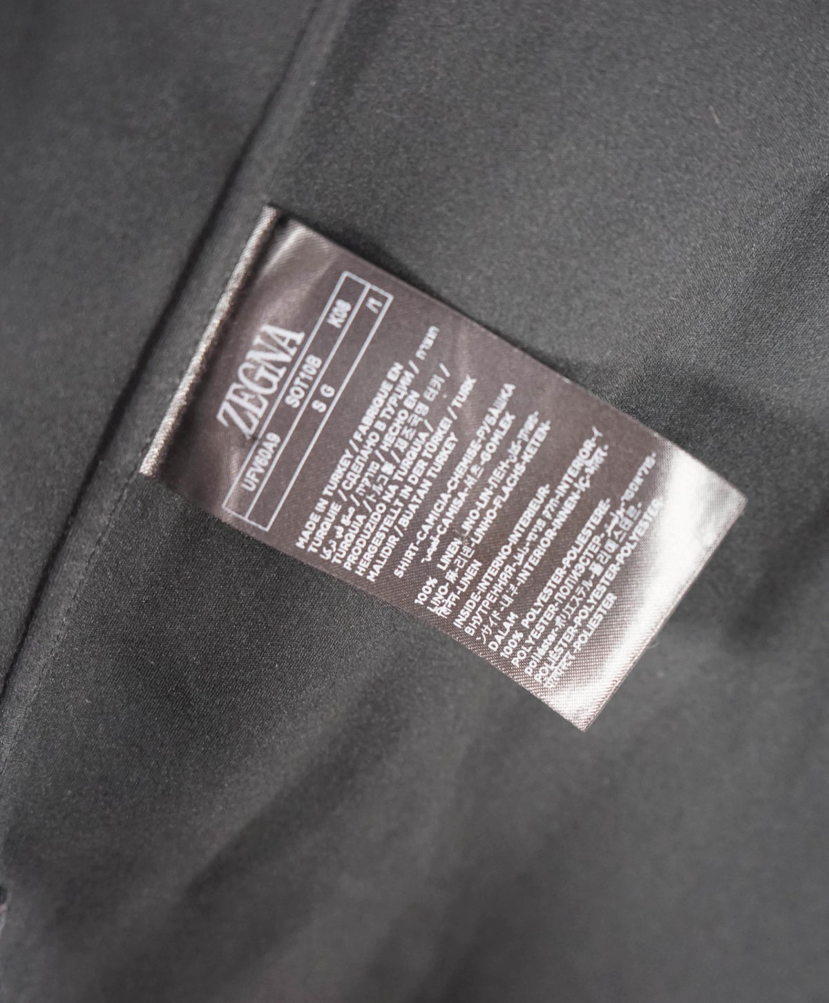 $1,690 ZEGNA - OASI Black Linen Over Shirt Chore Jacket -  S
