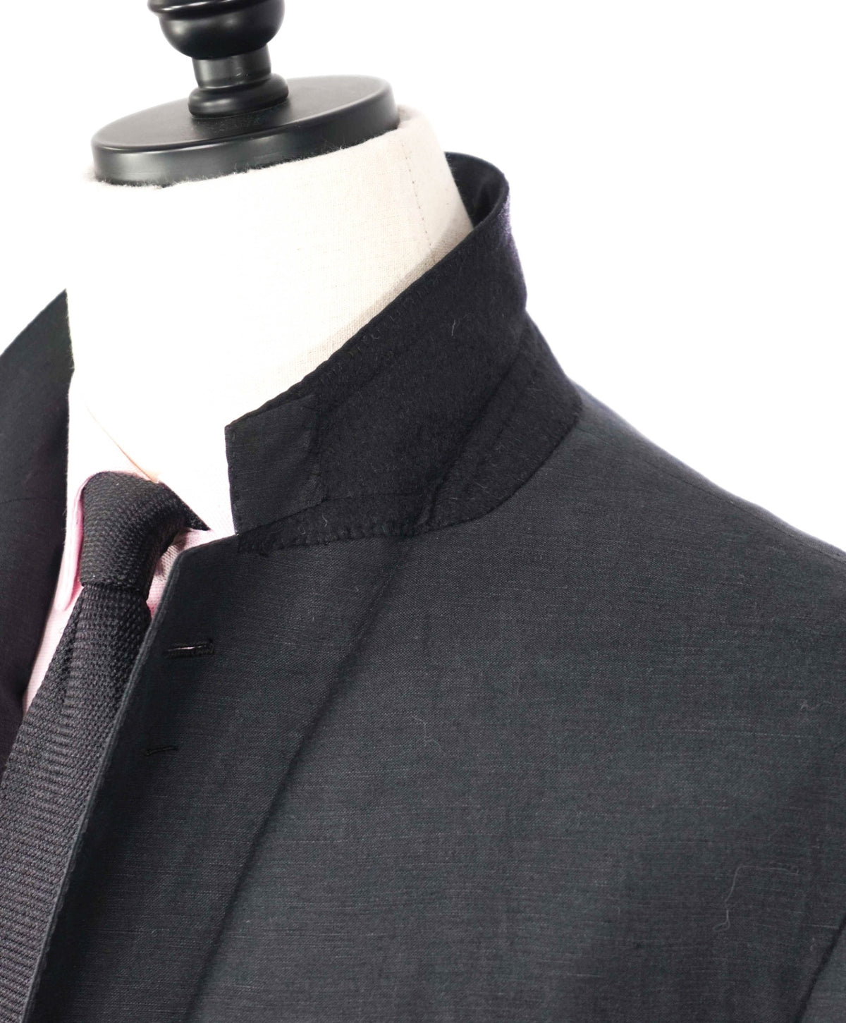 $2,995 RALPH LAUREN PURPLE LABEL - Black Linen/Silk Blazer - 46R