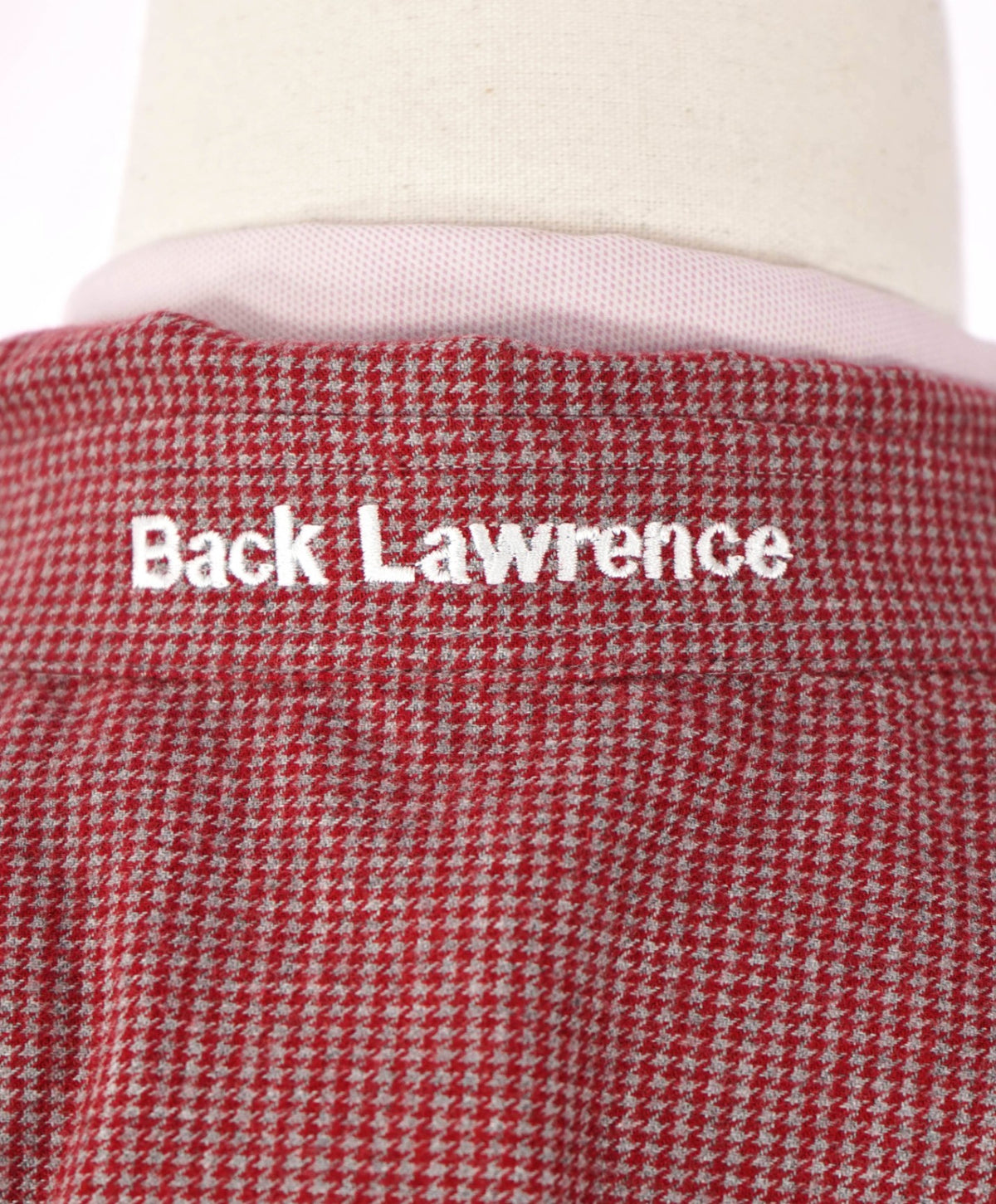 $325 BACK LAWRENCE - Red Houndstooth Flannel Shirt Jacket - 40R