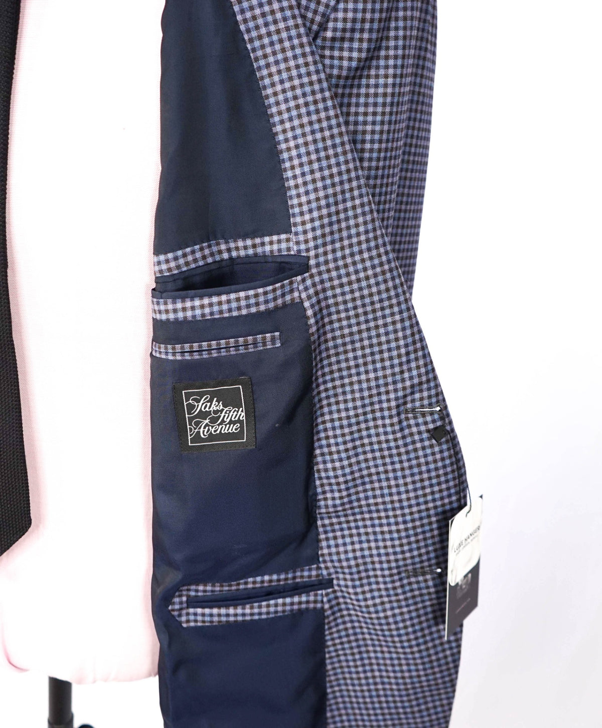 $2,795 ZEGNA - Blue Purple Gingham Wool Blazer - 46R