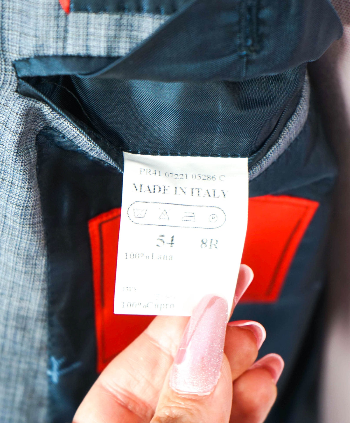 $3,295 ISAIA - Steel Blue Check Wool Blazer - 44R