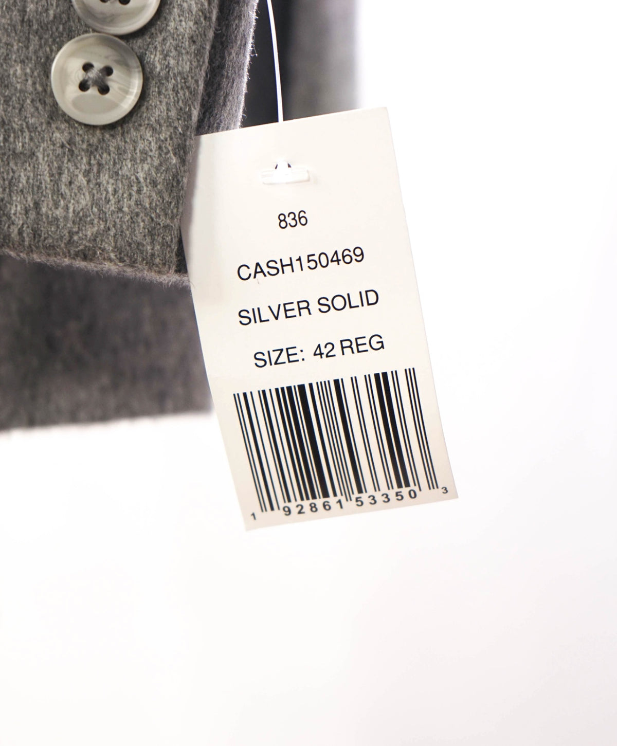 $1,295 SAKS FIFTH AVENUE - Gray 100% Cashmere Blazer - 42R
