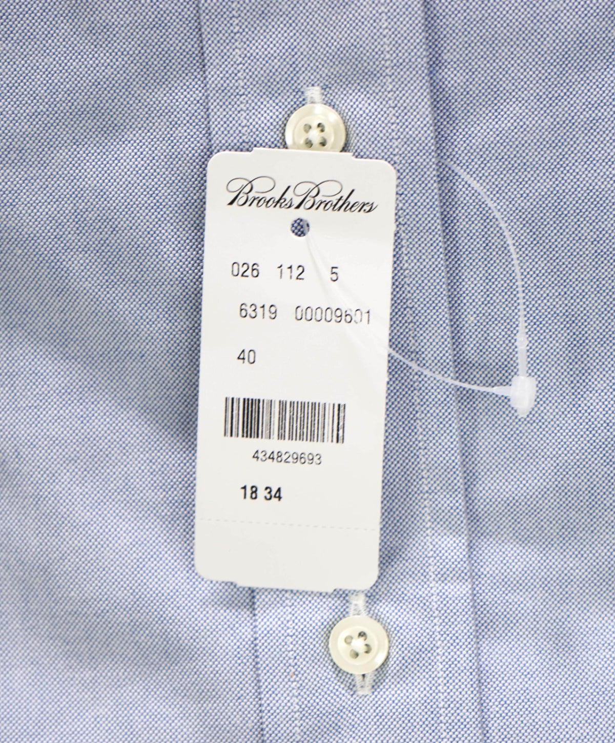 $198 BROOKS BROTHERS - Blue NON-IRON MAKERS & MERCHANTS Shirt - 18 - 34