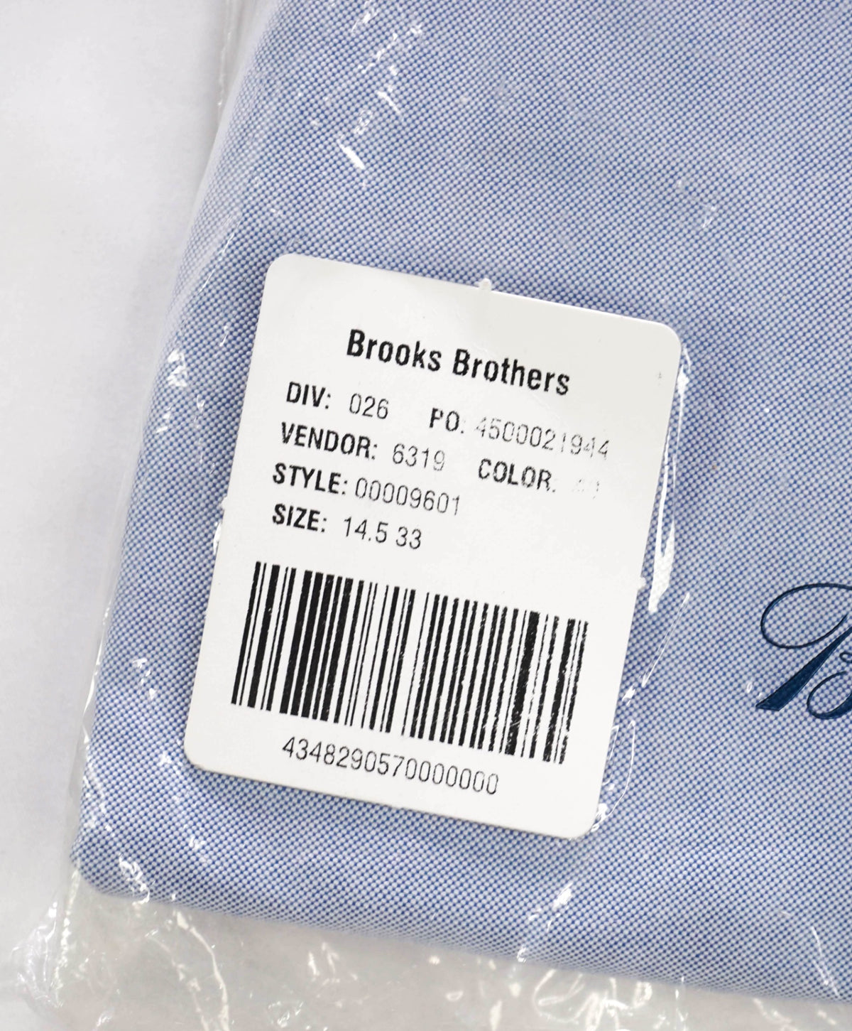 $198 BROOKS BROTHERS - Blue NON-IRON MAKERS & MERCHANTS Shirt - 14.5 - 33