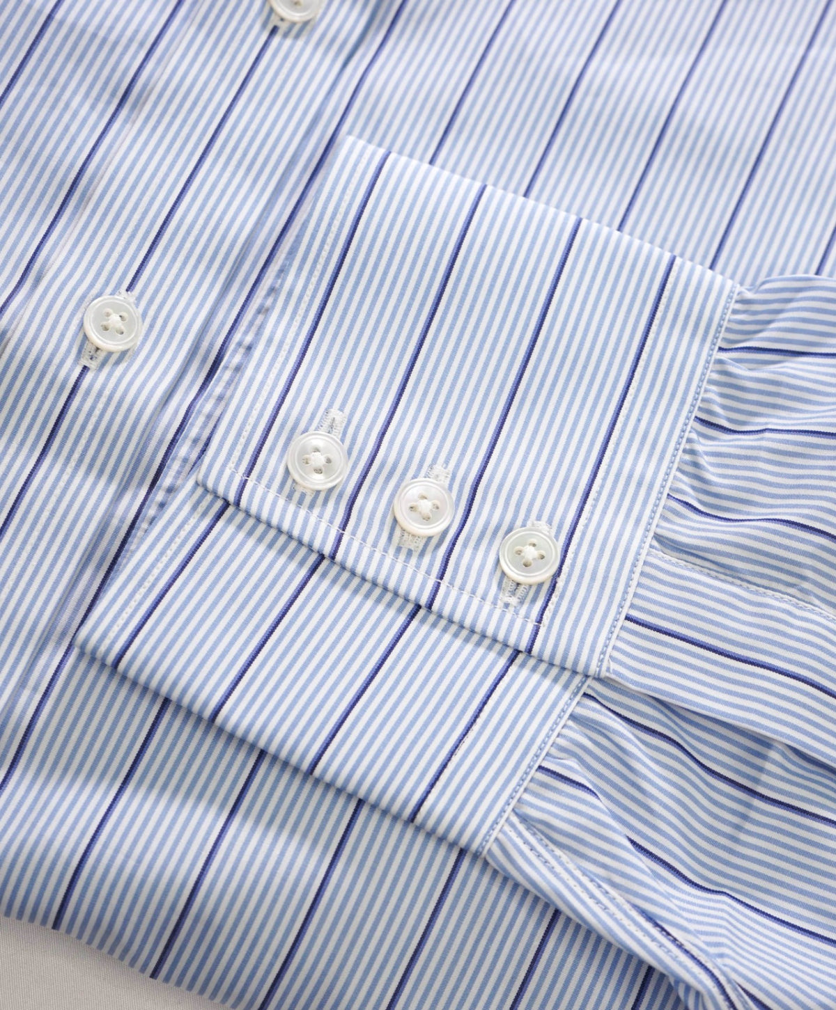 $605 TURNBULL & ASSER Exclusive - Blue Stripe Cotton Shirt - 16.5