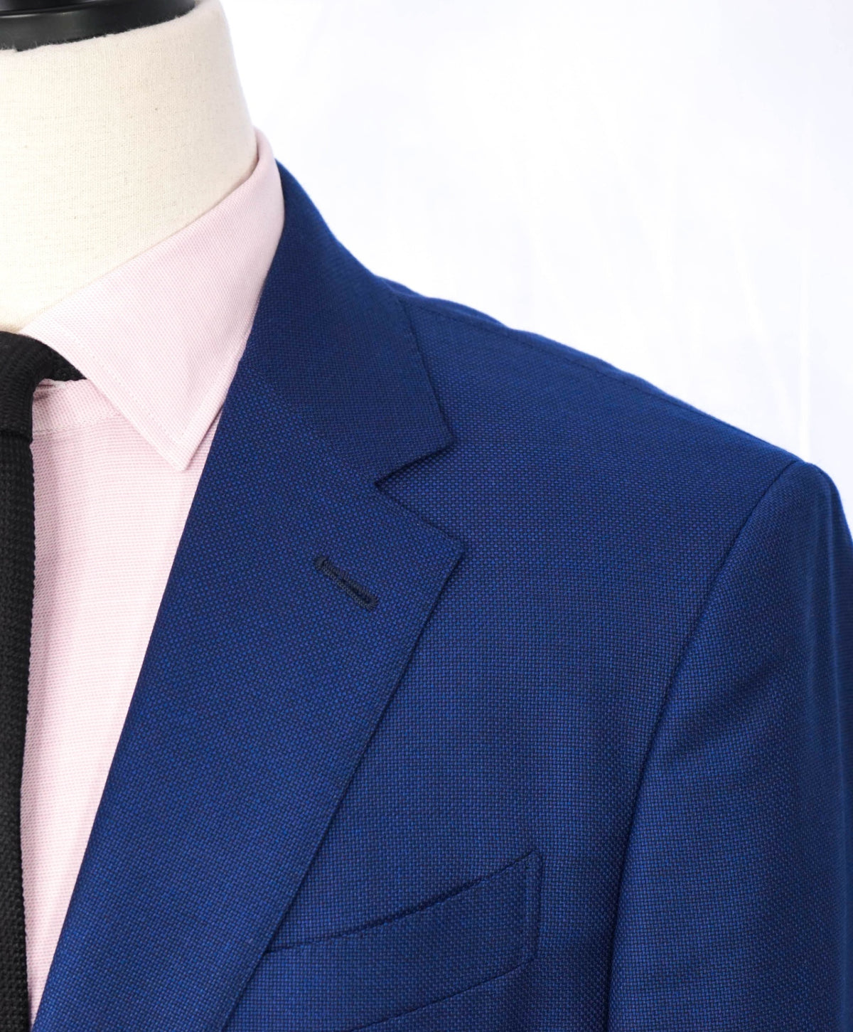 $3,295 ZEGNA - Blue Birdseye Wool/Silk "ACHILLFARM" Blazer - 46R
