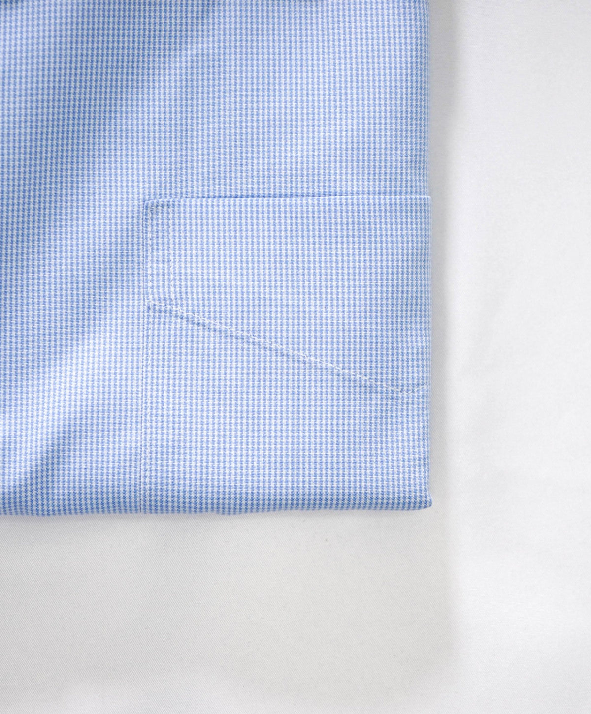 $128 BROOKS BROTHERS - Blue Micro Houndstooth NON-IRON TRADITIONAL Shirt - 16.5 - 34