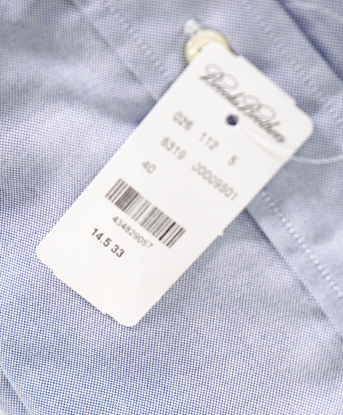 $198 BROOKS BROTHERS - Blue NON-IRON MAKERS & MERCHANTS Shirt - 14.5 - 33