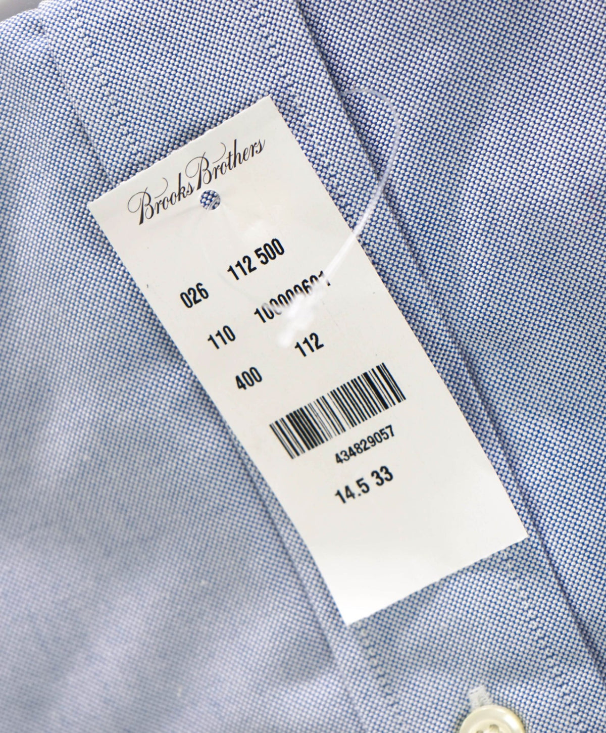 $198 BROOKS BROTHERS - Blue NON-IRON MAKERS & MERCHANTS Shirt - 14.5 - 33