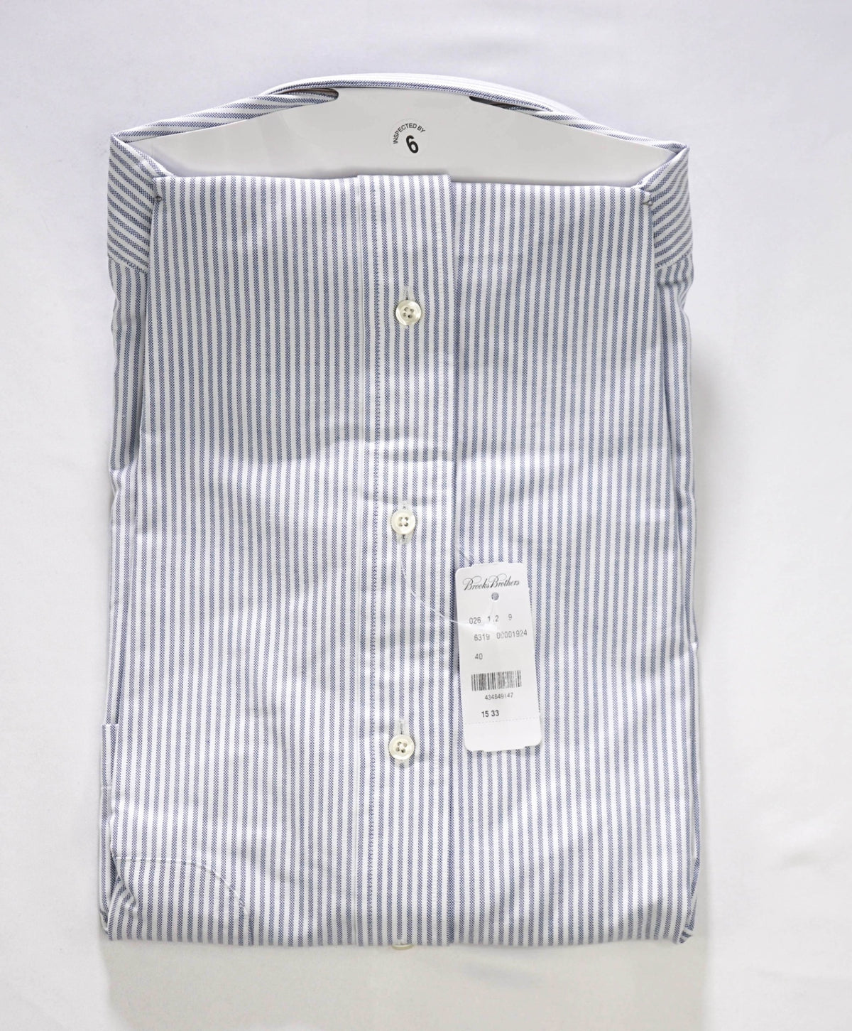 $198 BROOKS BROTHERS - Blue Stripe NON-IRON MAKERS & MERCHANTS Shirt - 15 - 33