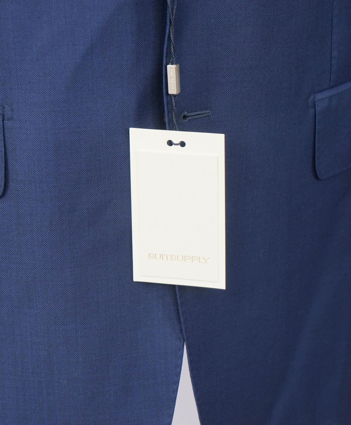 $700 SUITSUPPLY - ZIGNONE Navy Super 120's Peak Lapel Suit - 44L