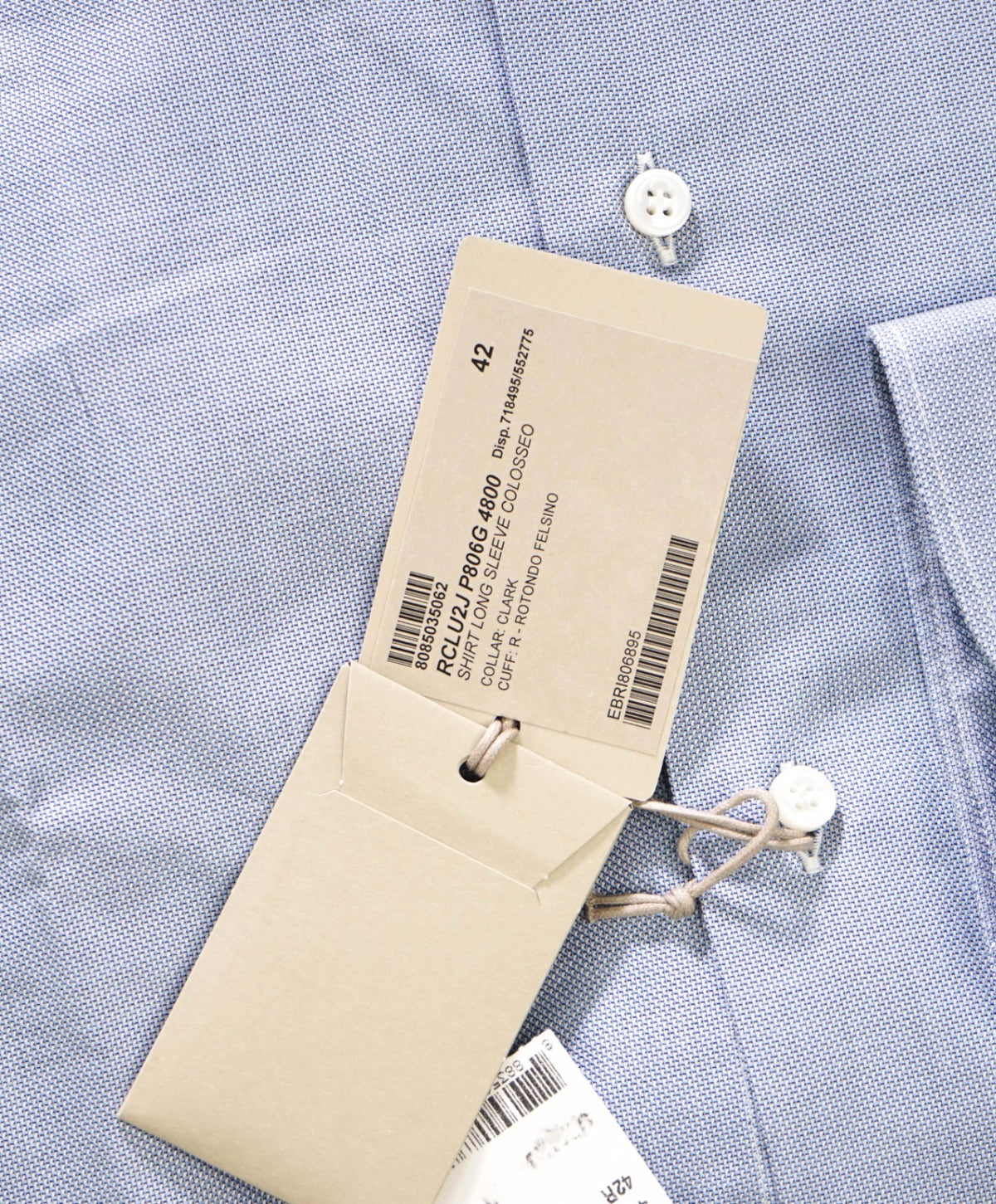 $795 BRIONI - Blue/Gray Stripe Shirt - 16.5 - 42