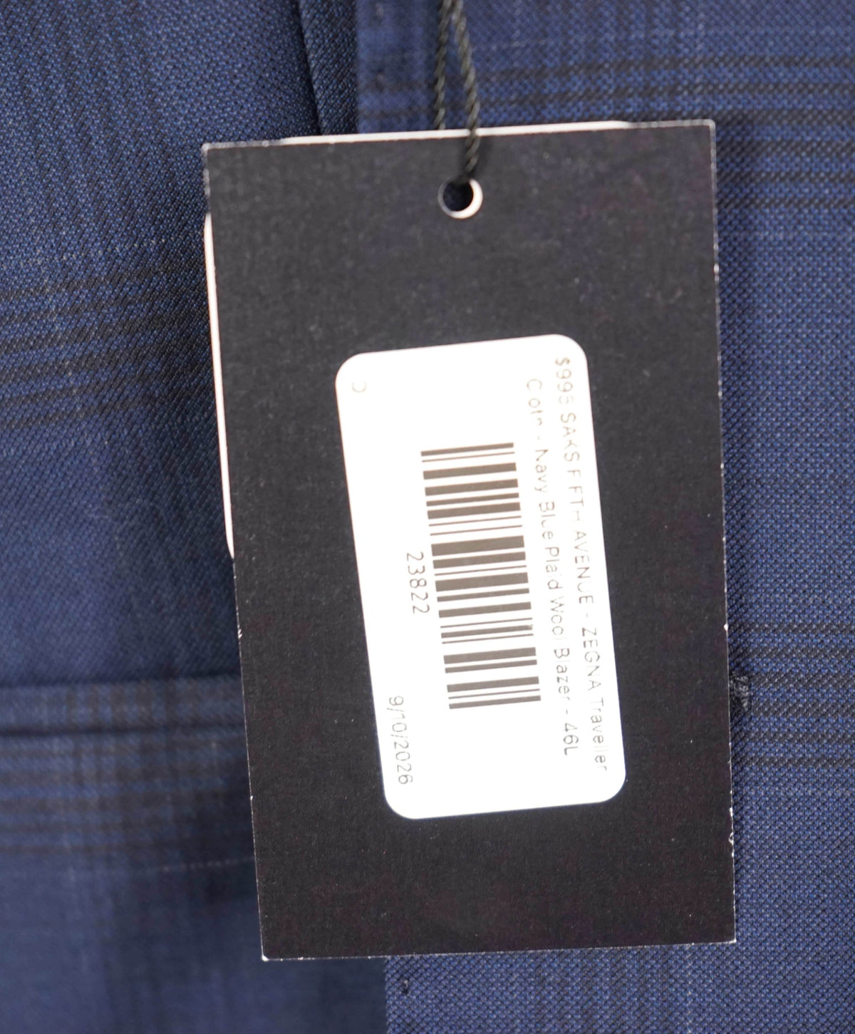 $995 - ZEGNA Traveller Cloth for SFA - Navy Wool Blazer - 46L
