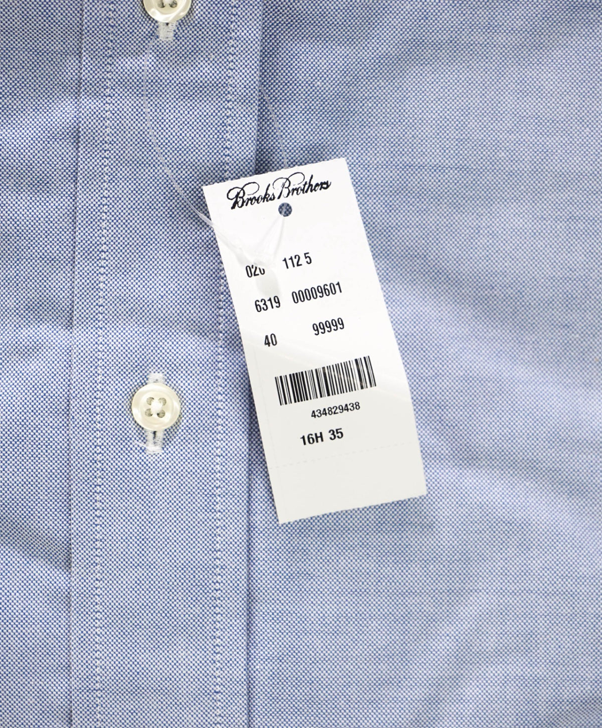 $198 BROOKS BROTHERS - Blue NON-IRON MAKERS & MERCHANTS Shirt - 16.5 - 35