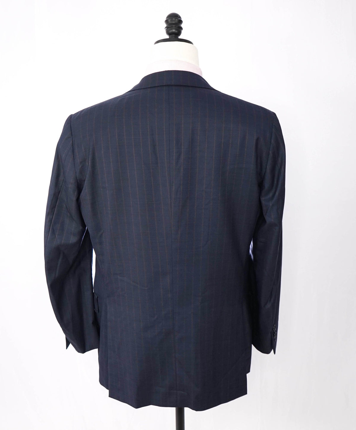 $3,250 ZEGNA - Navy Stripe "TROFEO 600" Wool/Silk Blazer - 42R