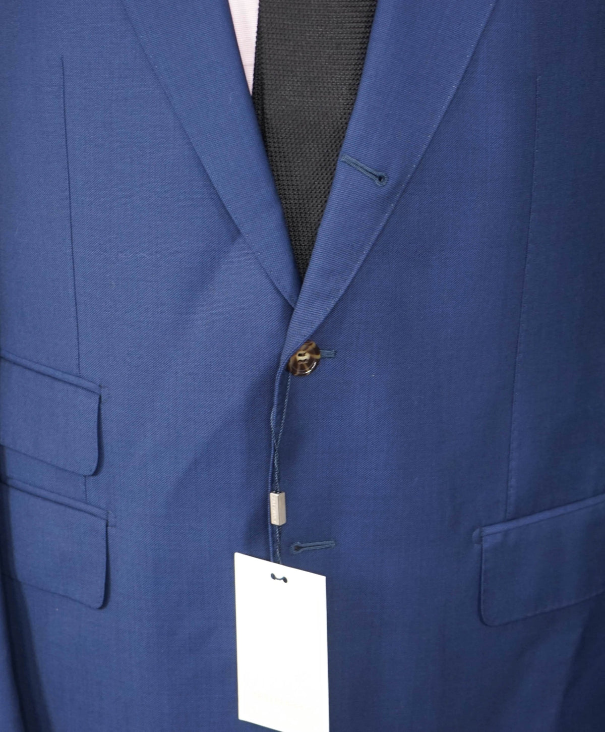 $700 SUITSUPPLY - ZIGNONE Navy Super 120's Peak Lapel Suit - 44L