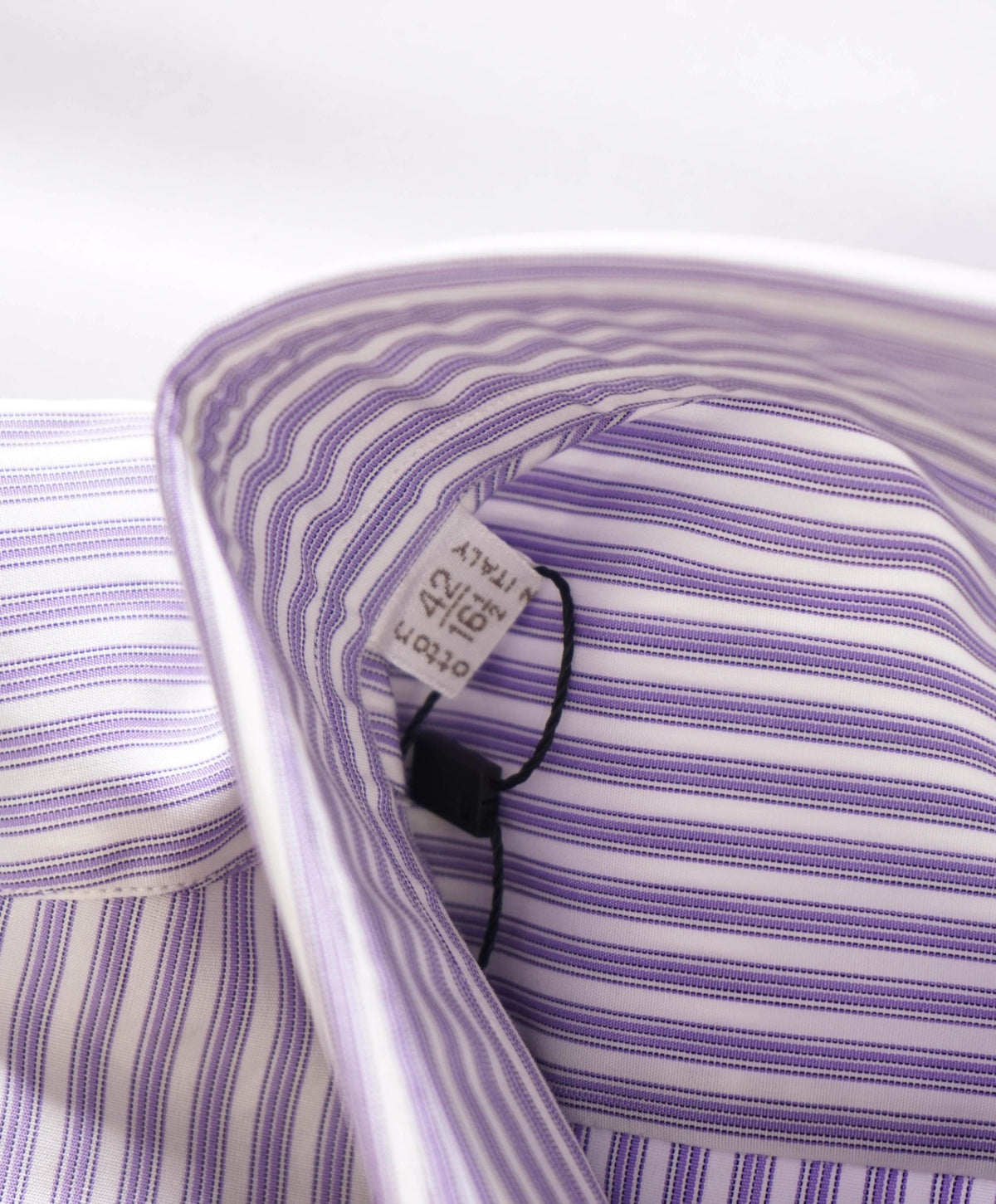 $795 BRIONI - Purple Stripe Shirt - 16.5 - 42