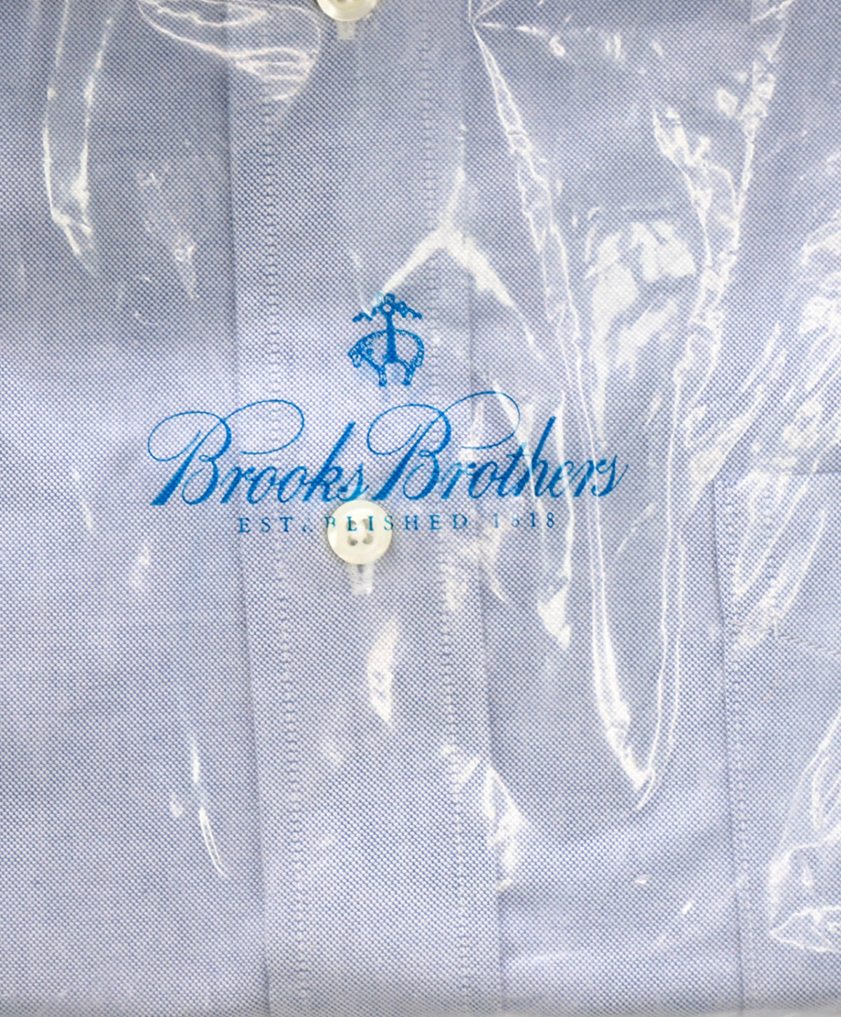 $198 BROOKS BROTHERS - Blue NON-IRON MAKERS & MERCHANTS Shirt - 14.5 - 33