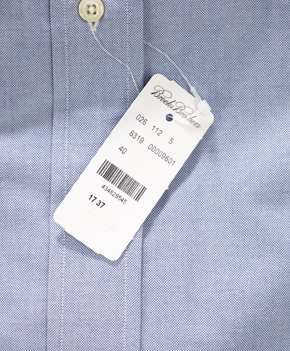 $198 BROOKS BROTHERS - Blue NON-IRON MAKERS & MERCHANTS Shirt - 17 - 37