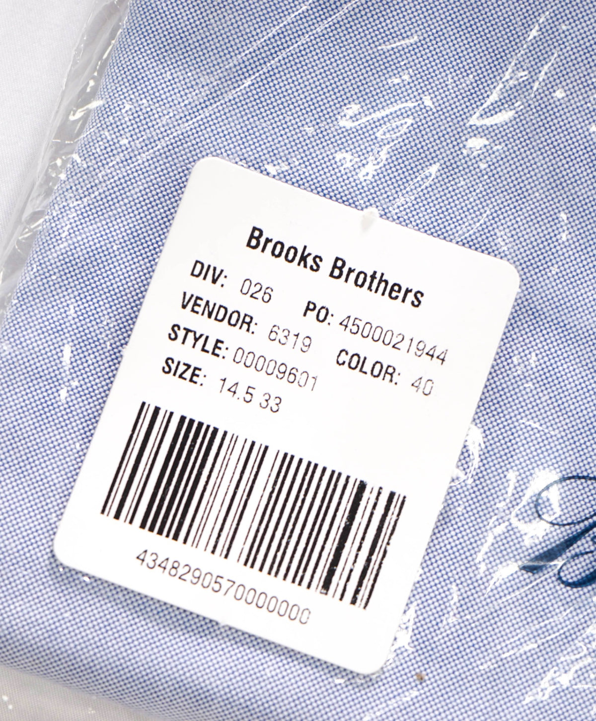 $198 BROOKS BROTHERS - Blue NON-IRON MAKERS & MERCHANTS Shirt - 14.5 - 33