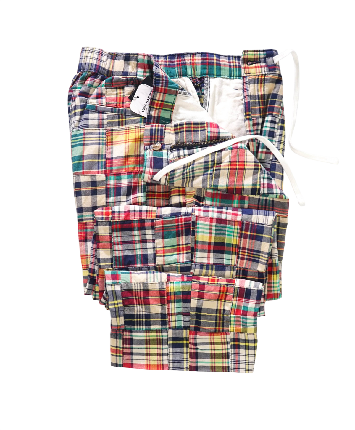 $470 POLO RALPH LAUREN - Patchwork Plaid Pants - 33W - M