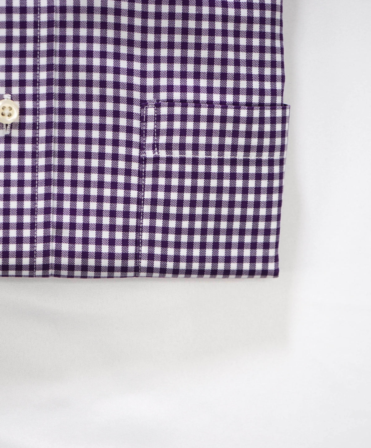 $128 BROOKS BROTHERS - Purple Gingham NON-IRON Shirt - 15.5 - 32