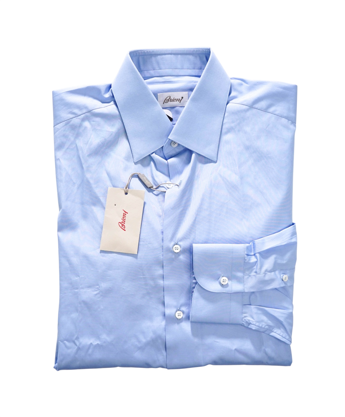 $795 BRIONI - Blue Shirt - 16.5 - 42