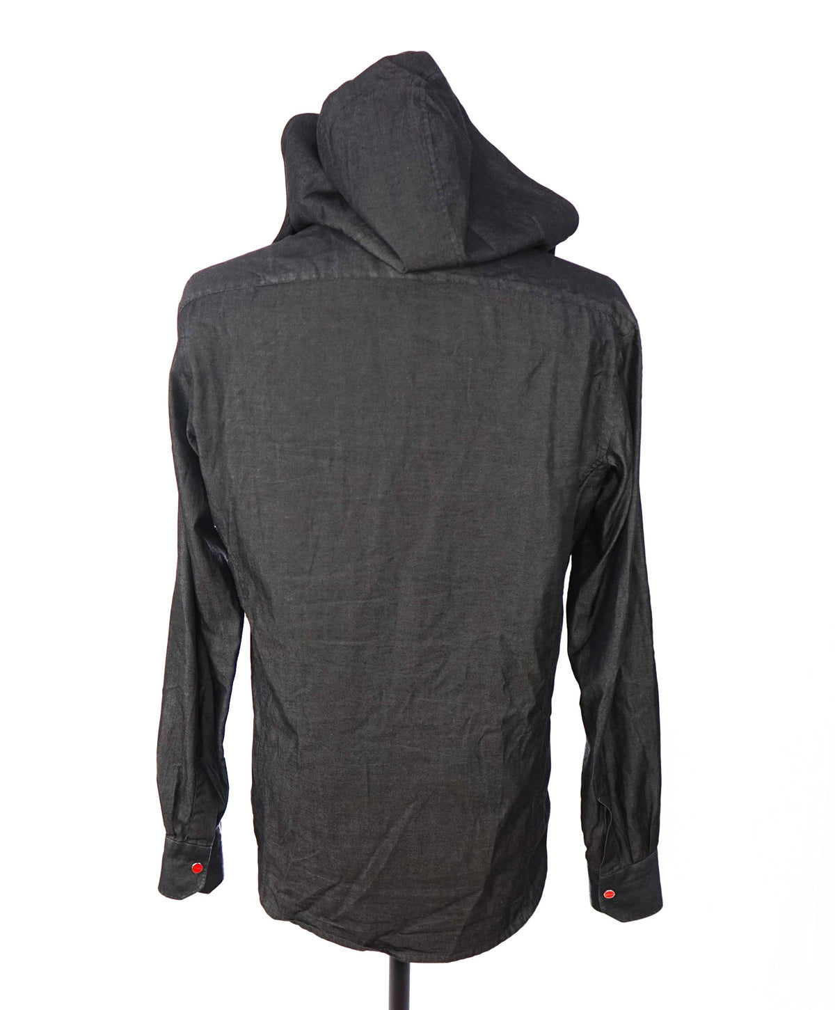 $1,295 KITON - Gray Cotton Overshirt With Hood - (Large)