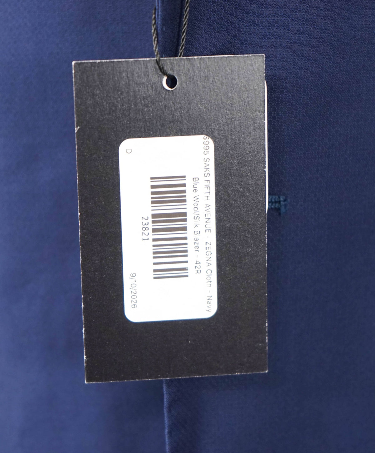 $995 ZEGNA - For SFA - Navy Blue Wool/Silk Blazer - 42R