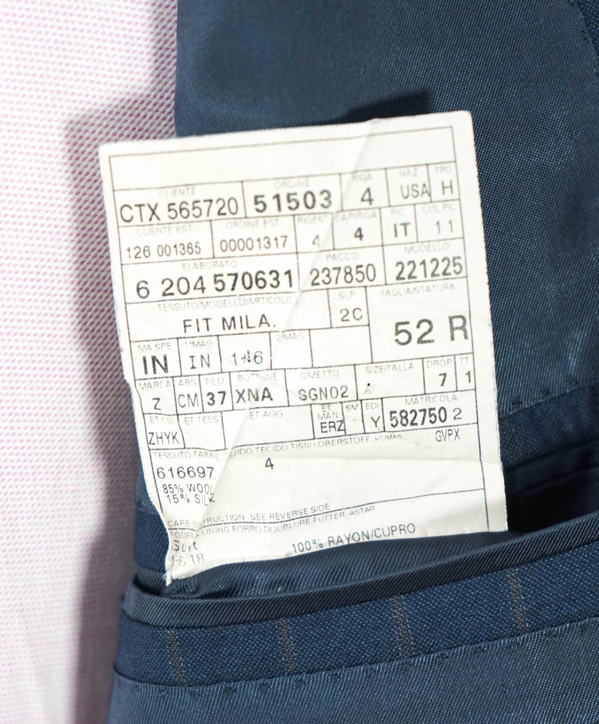 $3,250 ZEGNA - Navy Stripe "TROFEO 600" Wool/Silk Blazer - 42R
