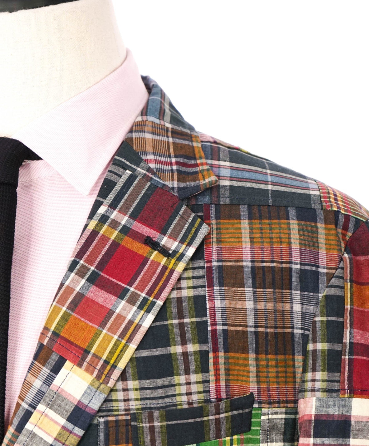 $1,395 POLO RALPH LAUREN - Madras Plaid Cotton Blazer - 48R