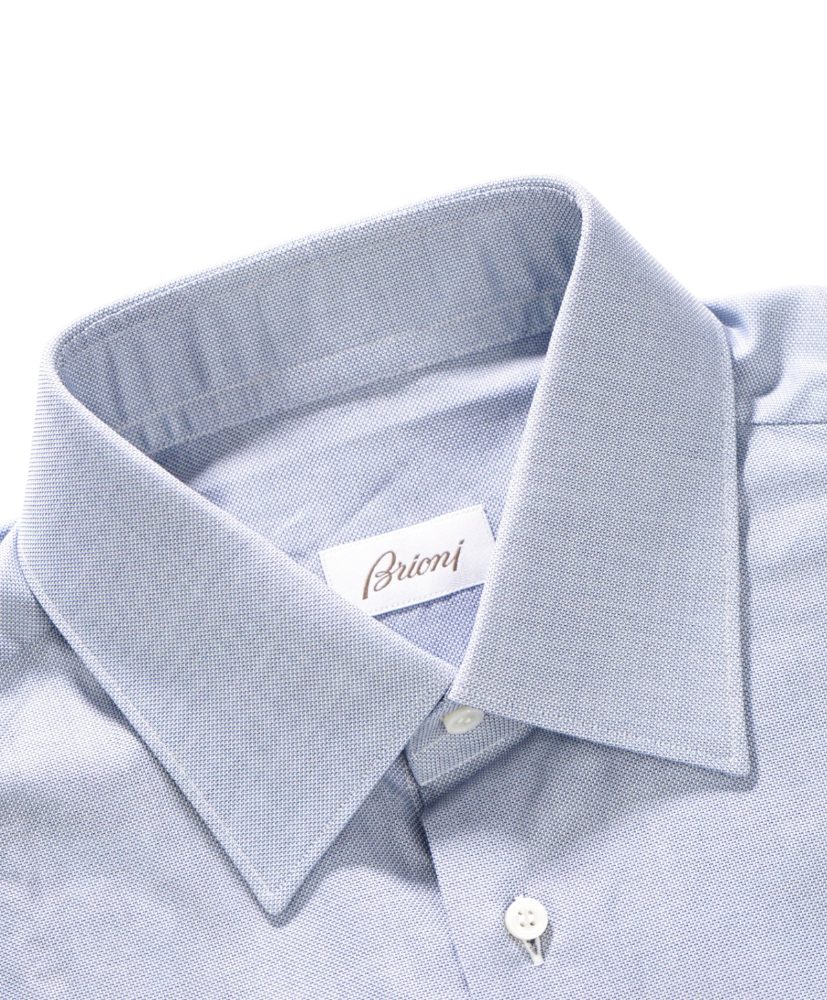 $795 BRIONI - Blue/Gray Stripe Shirt - 16.5 - 42