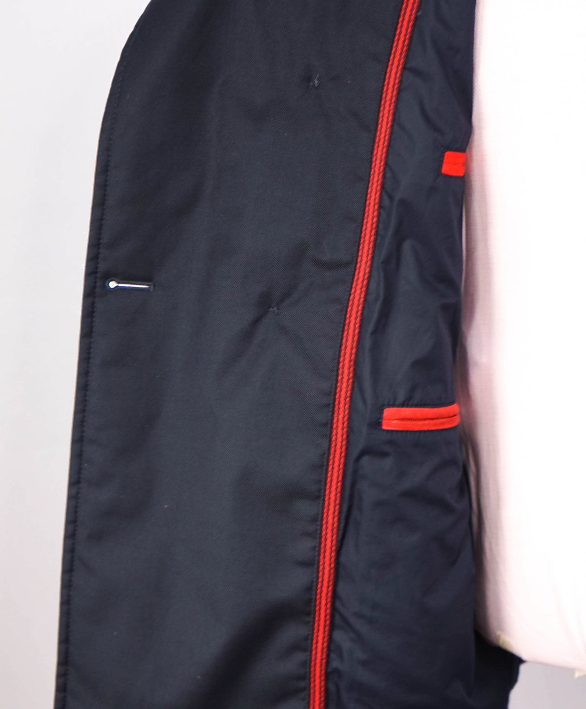 $6,200 ISAIA - Navy Blue Wool Double Breasted Peacoat - 40R
