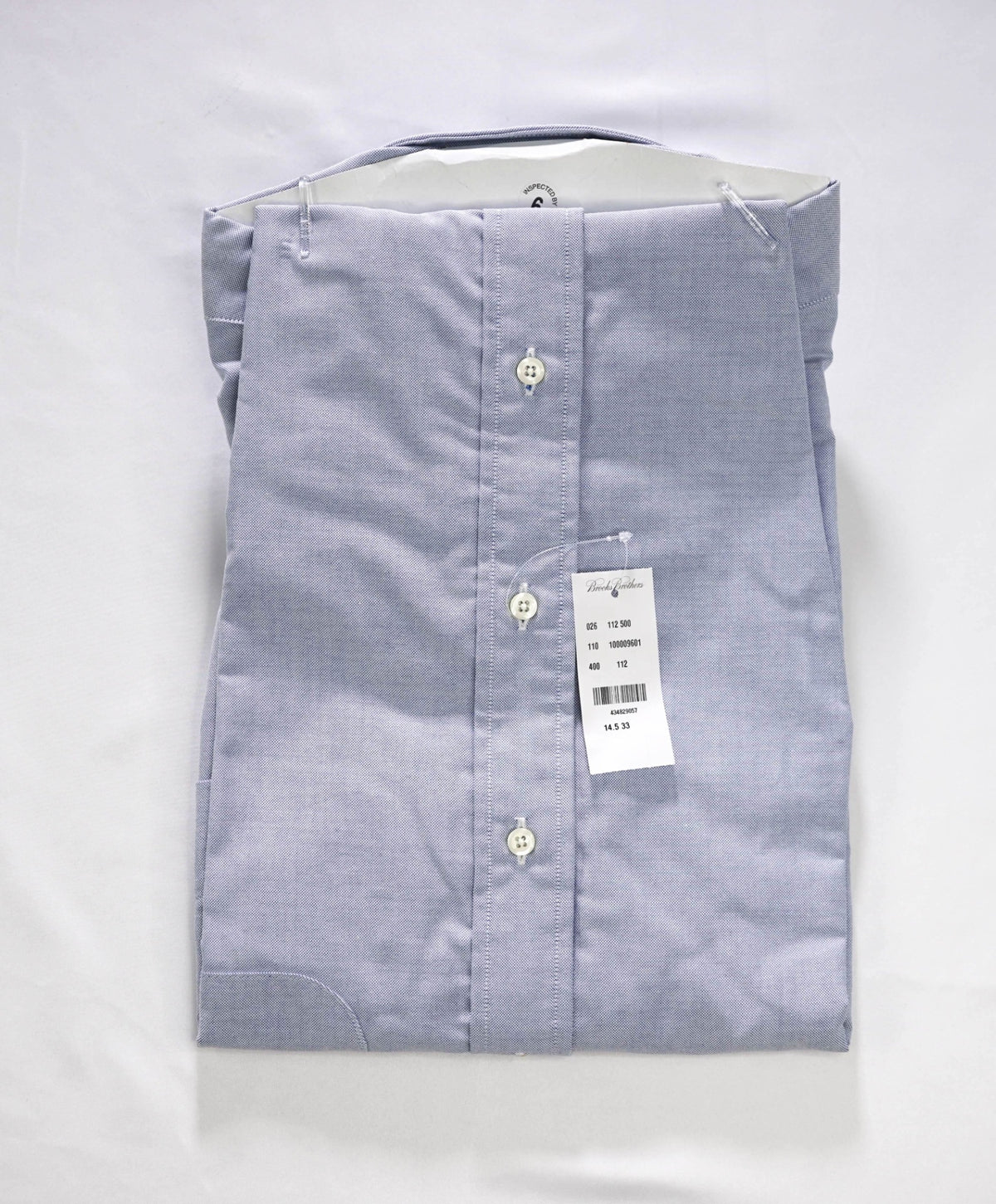 $198 BROOKS BROTHERS - Blue NON-IRON MAKERS & MERCHANTS Shirt - 14.5 - 33
