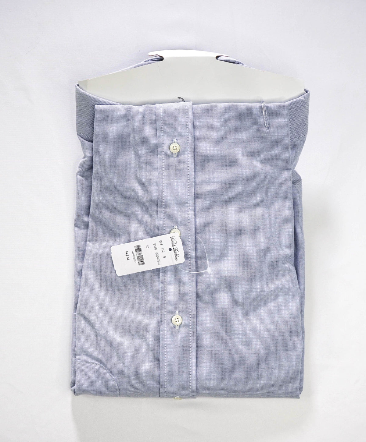 $198 BROOKS BROTHERS - Blue NON-IRON MAKERS & MERCHANTS Shirt - 14.5 - 33