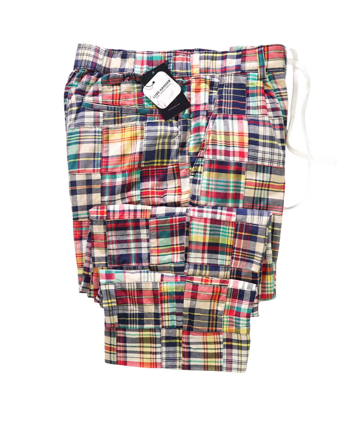 $470 POLO RALPH LAUREN - Patchwork Plaid Pants - 33W - M