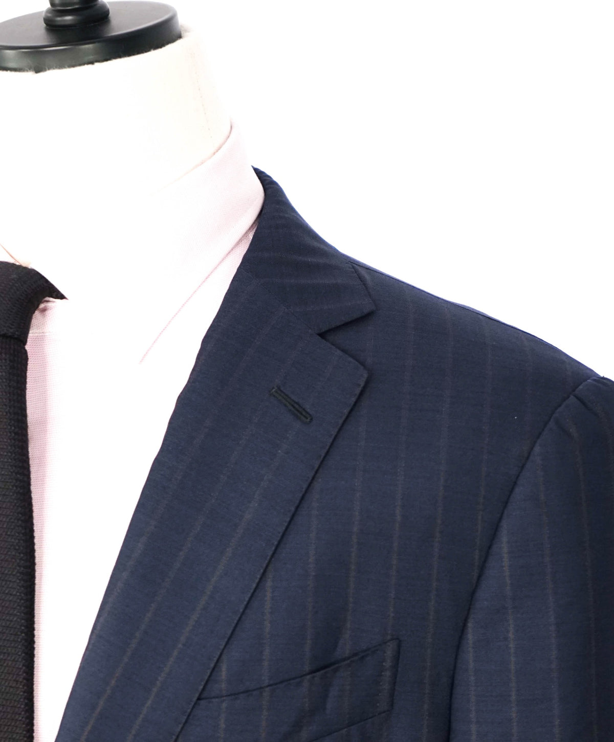 $3,250 ZEGNA - Navy Stripe "TROFEO 600" Wool/Silk Blazer - 42R