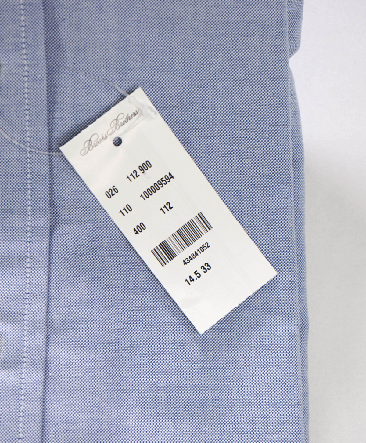 $198 BROOKS BROTHERS - Blue NON-IRON MAKERS AND MERCHANTS Shirt - 14.5 - 33