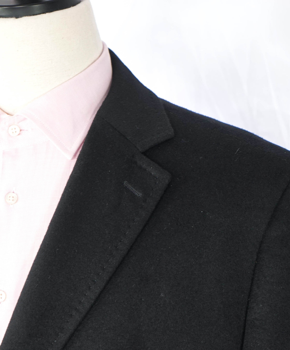 $1,998 SAKS FIFTH AVENUE - Black 100% Cashmere Topcoat - 46R