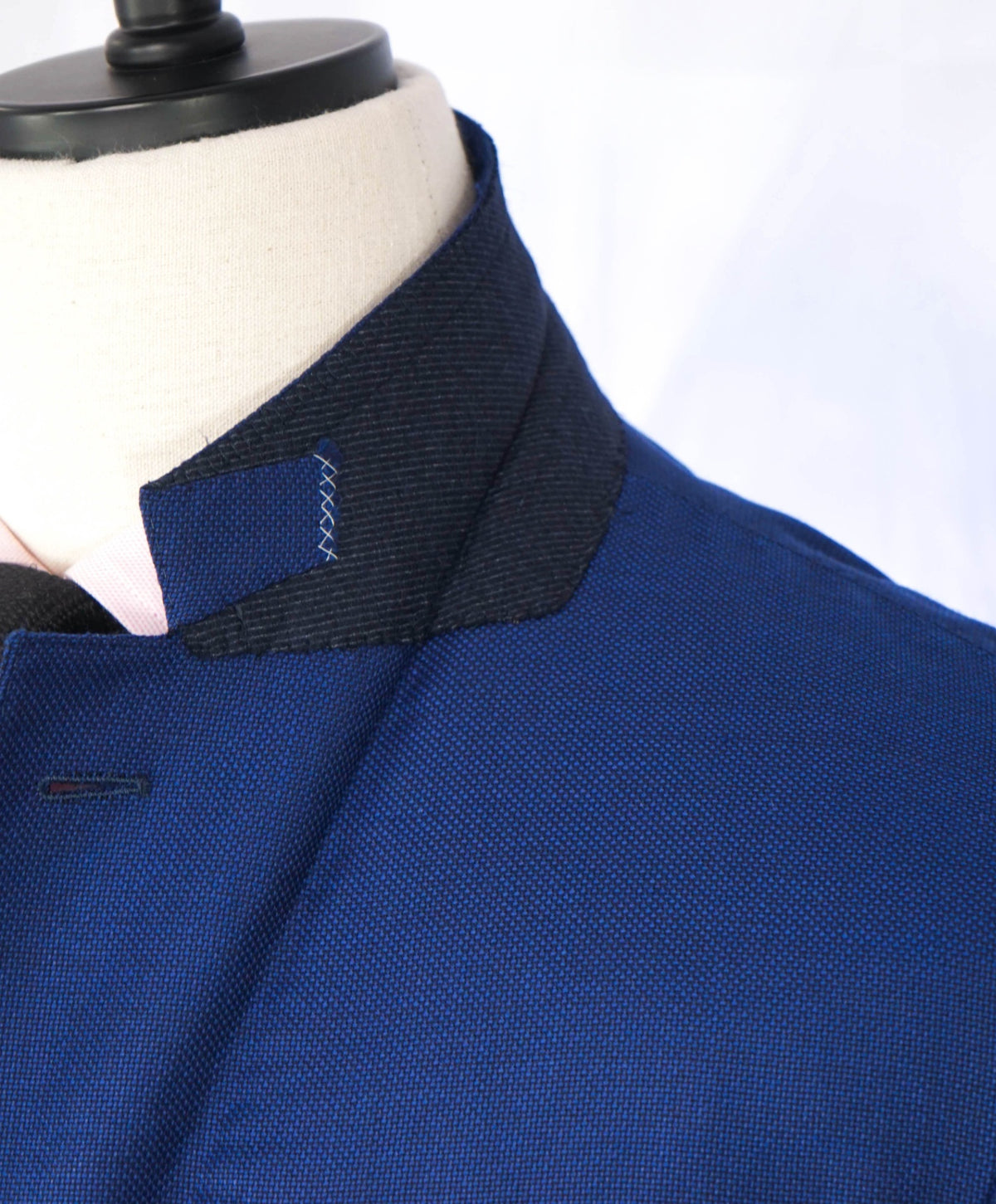 $3,295 ZEGNA - Blue Birdseye Wool/Silk "ACHILLFARM" Blazer - 46R